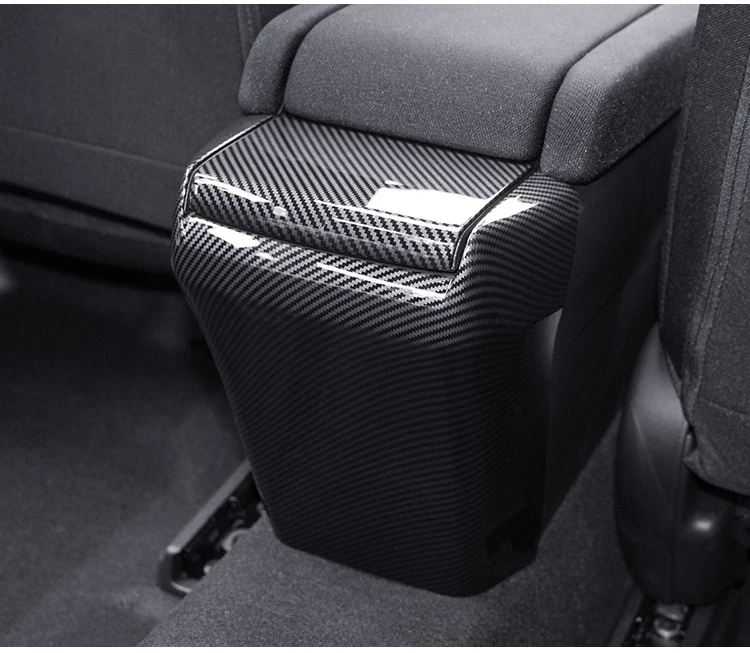 Car interior carbon fibre style center console armrest box protect cover case for Honda Civic 10th 2016 2017 2018 2019 accssorie |