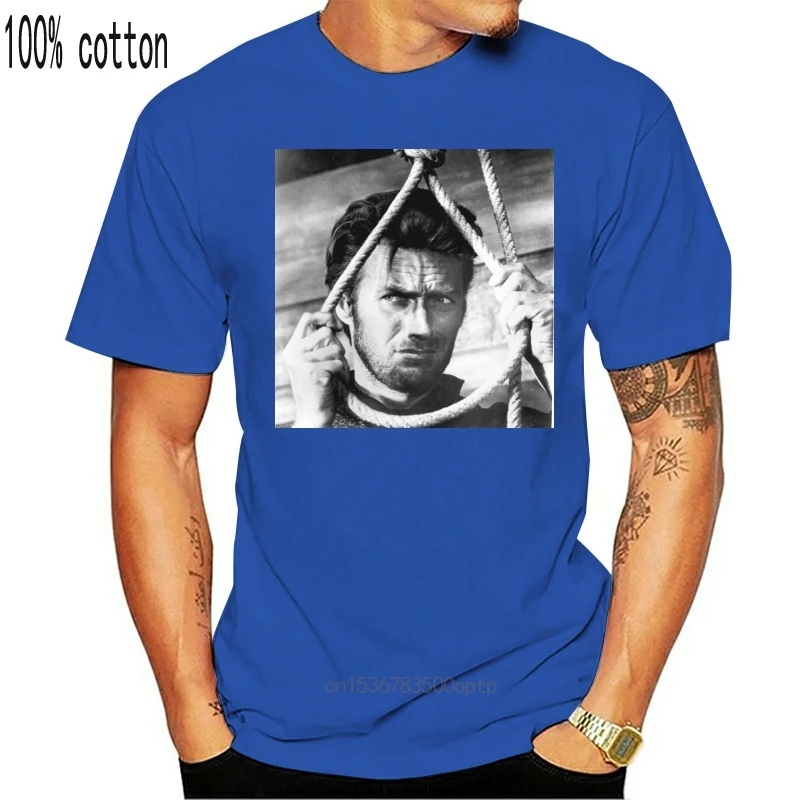 

Clinton Clint Eastwood Cowboy Rope Hollywood Actor Unisex White T Shirt S - Xxl Men And Woman T Shirt