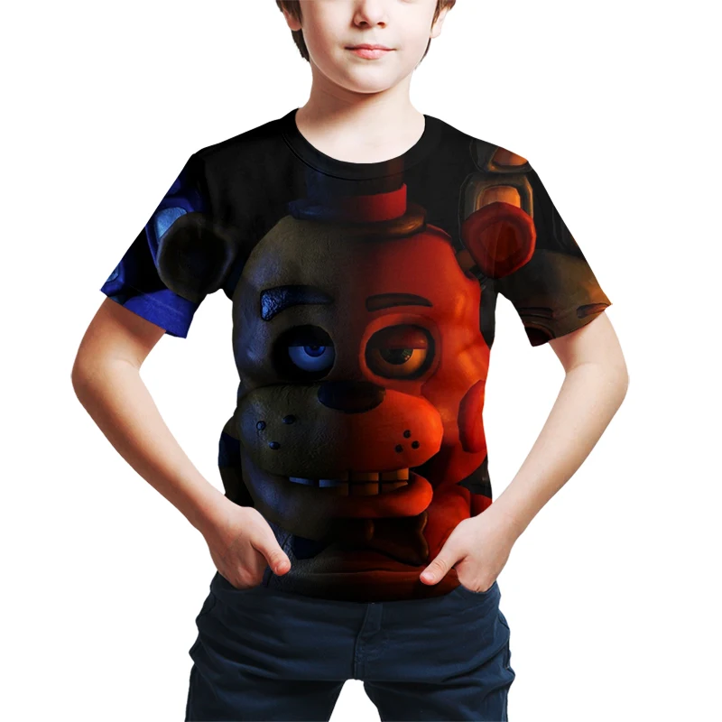 

4 To 14 Years kids t shirt Fnaf t-shirts 3d printed Five Nights at Fredy boys girls fashion short sleeve tshirts Child t-shirt