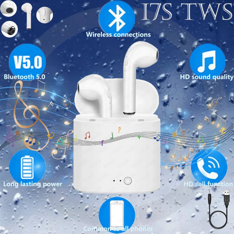 

TWS Wireless Bluetooth 5.0 Headsets Stereo 4.2 in-Ear Sports Music In-ear Headphone Headset With Charging Case I7s