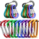 5 шт. разноцветный карабин, брелок из алюминиевого сплава, безопасная Пряжка, пружинный карабин, защелка, зажим, брелок для кемпинга на открытом воздухе Пешие прогулки