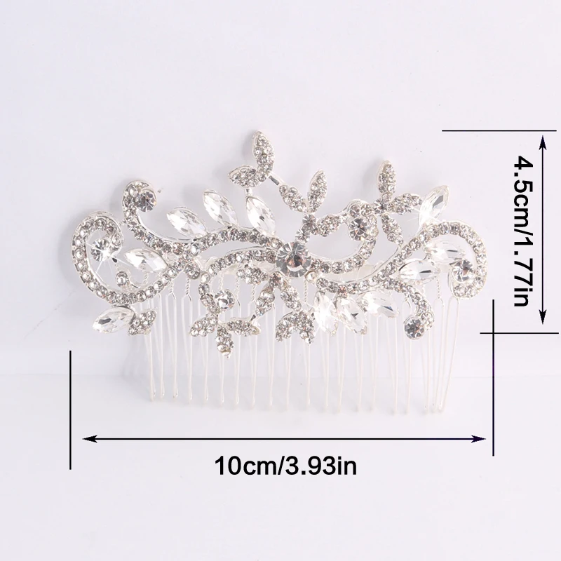 

Wedding Hair Combs Bridal Hair Accessories For Women Girl Jewelry Silver Color Pearl Rhinestone Head Jewelry Woman Headpiece New