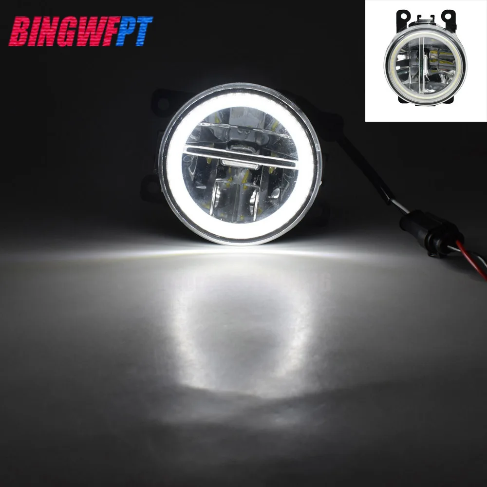 2x автомобильная светодиодная лампа Противотуманные фары + ангельские глазки DRL