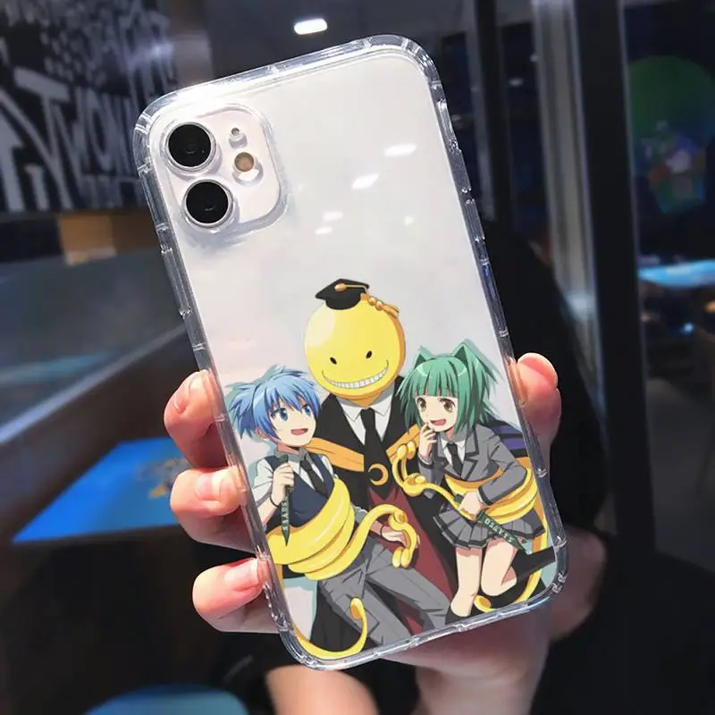 

Assassination Classroom Phone Case Transparent for Clear iPhone 11 12 mini pro 8 7 6 6S XS MAX Plus X 5S SE 2020 XR