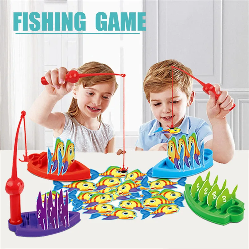 

Kids Magnetic Fish Board Game Toy Set Educational Parent-child Interactive Battle Competition Fishing Games for Children Gifts