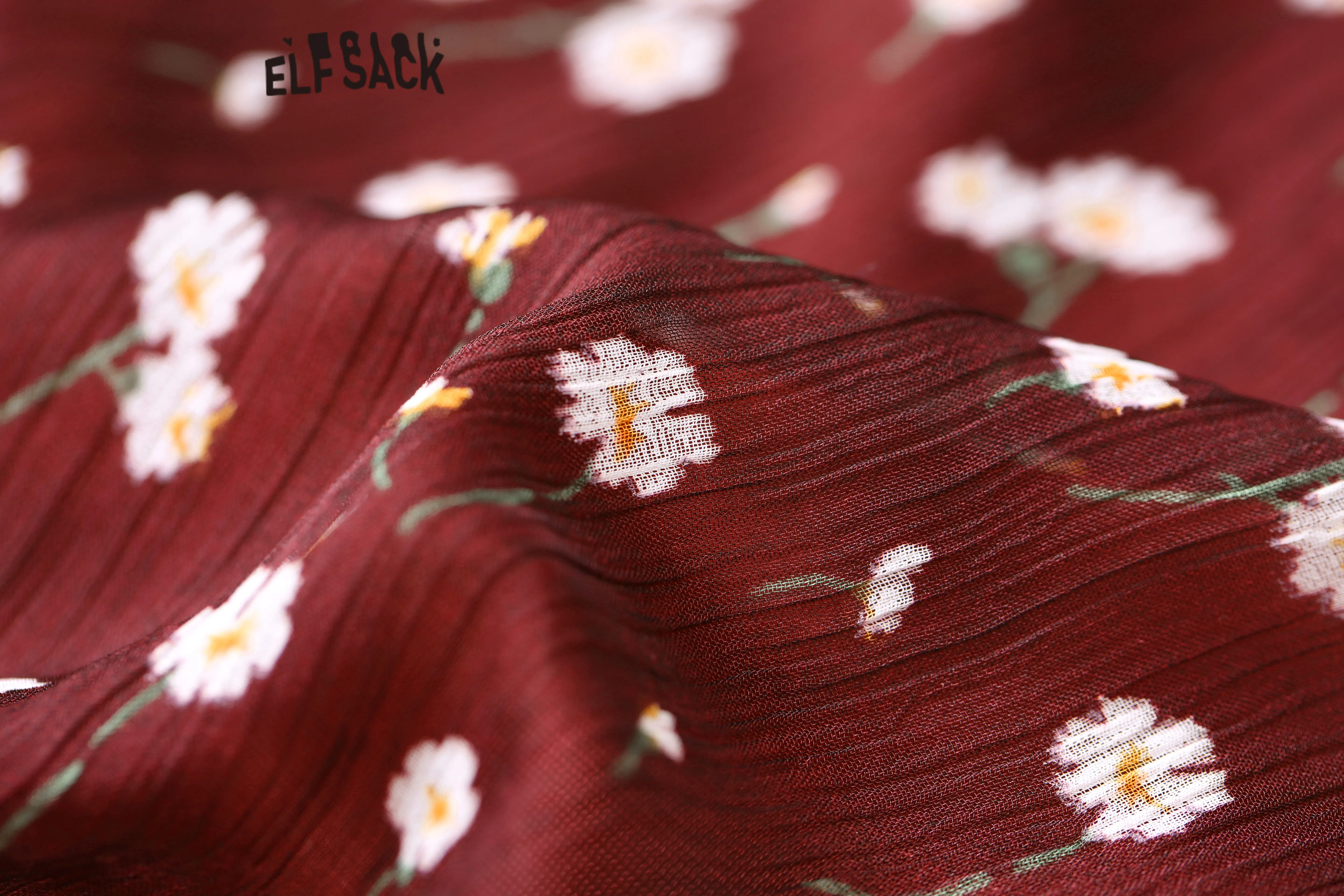 ELFSACK Three Color Floral A Line BoHo Women Dress Autumn Sleeveless Slip Loose Female Sexy Dress