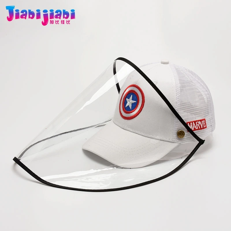 Летняя детская шапка маска для защиты лица от вирусов защита пятен прозрачная