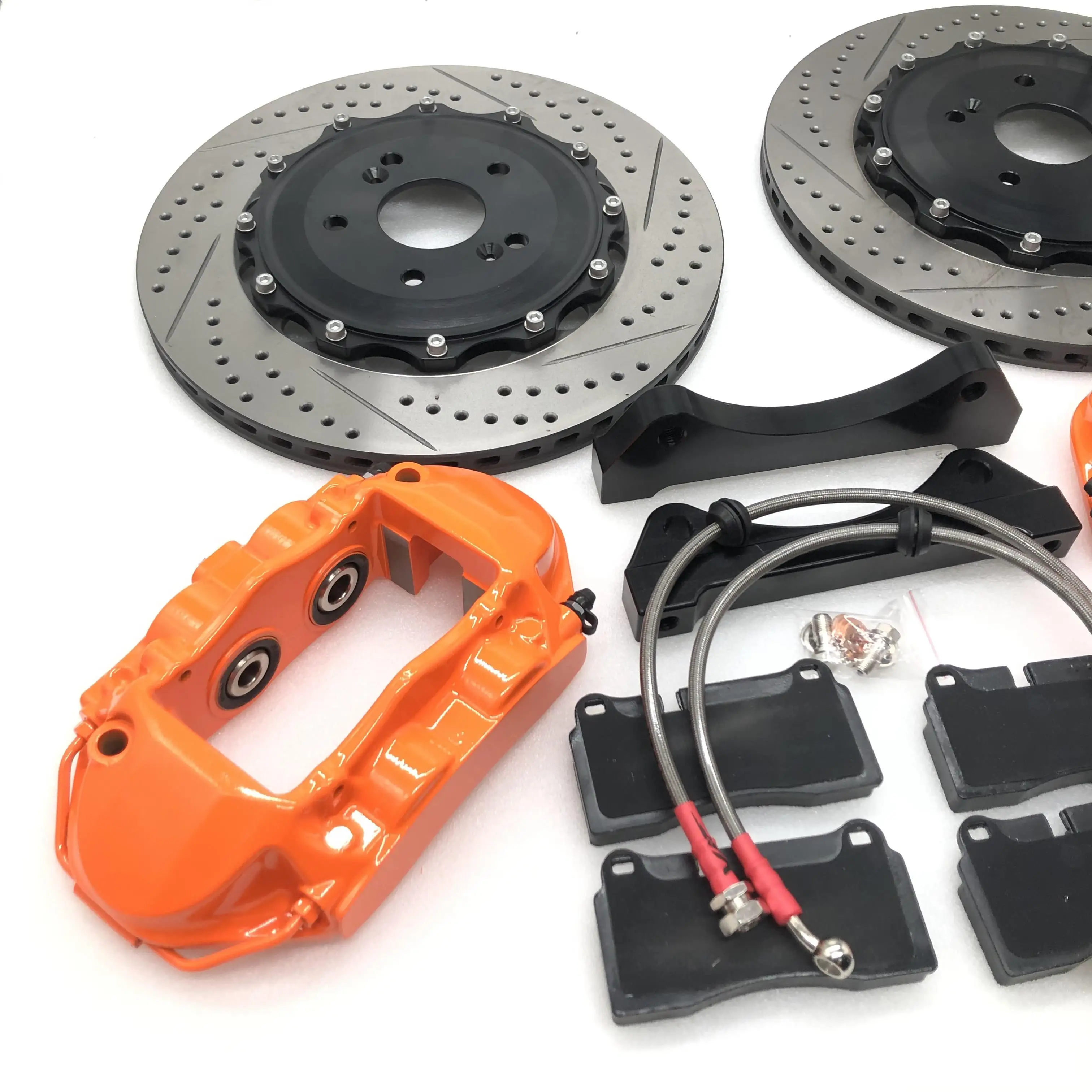 

Jekit Back Wheel Brake Kit JKGT4 380x28mm Drilled Finish Disc Caliper Center cap bracket hose adapter pads For 2021-Toyota Fortu