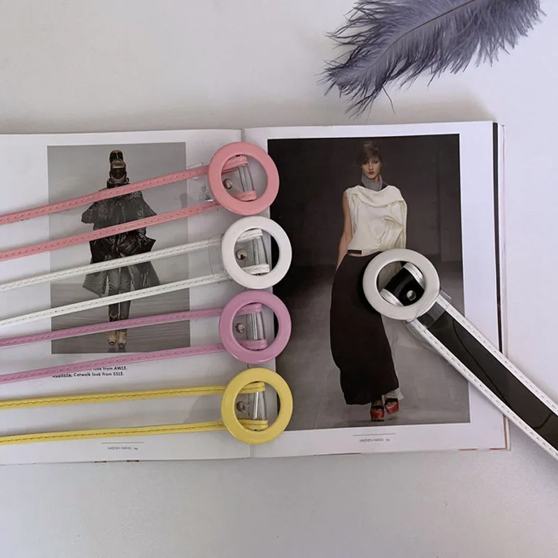 

Fashion Transparent Belt PVC Waist Strap Jelly Color Belts For Women Luxury Designer Brand Waistband Cummerbund Ceinture Femme