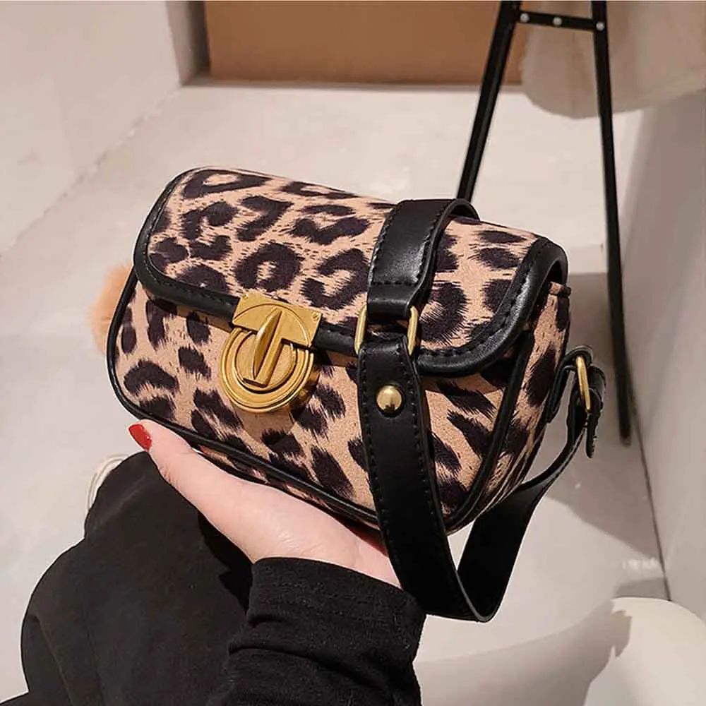

Fashion Quality Leather Square Shoulder Bag for Women Handbag Leopard Print Leather Small Purse Crossbody Sac A Main 2021 New