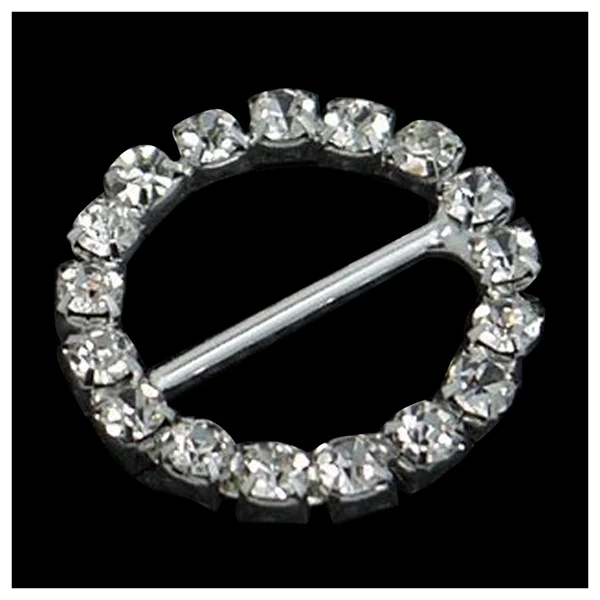 

30pcs 21mm Round Rhinestone Ribbon Buckles Slider for DIY Hairpins and Clothes Buttons Promotion