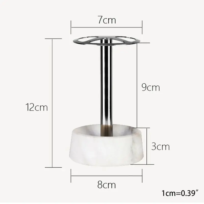 

Toothbrush Holder Stand, Holds Up To 4 Toothbrushes for Bathroom Vanity Countertop, Natural Marble+304 Stainless Steel