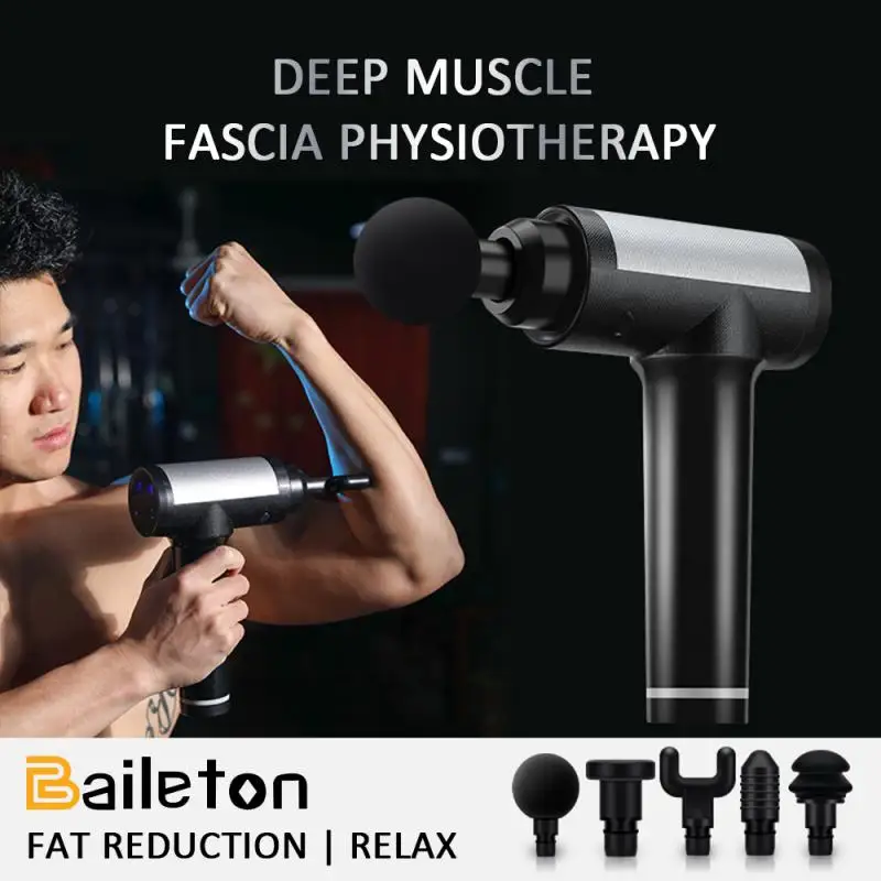 

Massage Gun 5 Heads LCD Massage Gun Percussion Massager Muscle Relaxing Therapy Deep Tissue Fascia gun Health Care