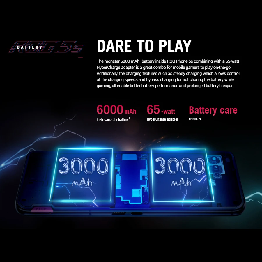 Смартфон Asus ROG версия HK телефон планшетофон дисплей 6 78 дюйма 144 Гц Snapdragon 888 Plus 6000