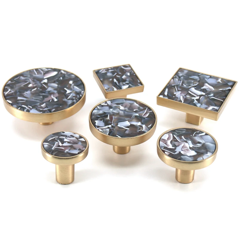 1 шт. круглые квадратные латунные ручки для кухонного шкафа шкаф выдвижных ящиков
