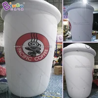PVC 3 meters tall inflatable coffee cup for event decoration  inflated drinks balloons for shop  blow up mug model - toys
