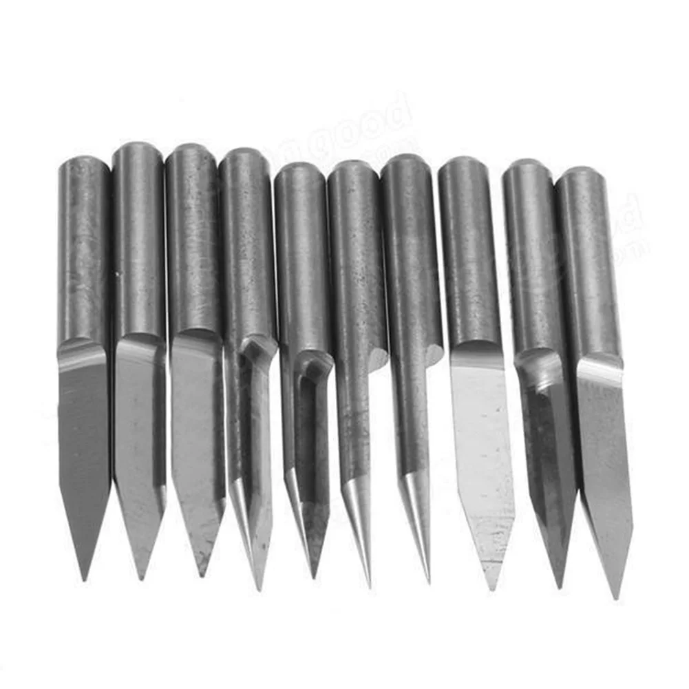 

10 Pcs 10 Degree 0.1mm Carbide PCB Engraving Bits CNC Router Tool 3.175mm Shank Air Tool Accessories Drill 10* Engraving CNC Bit