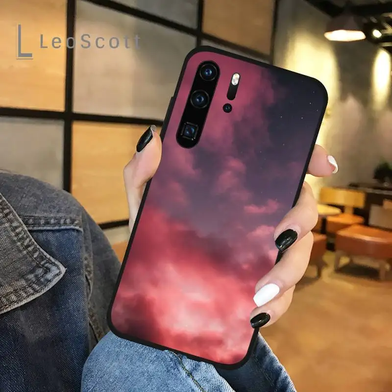 

Sweet sky pink Cloud Great art printing aesthetic Phone Case For Huawei honor Mate P 9 10 20 30 40 Pro 10i 7 8 a x Lite nova 5t