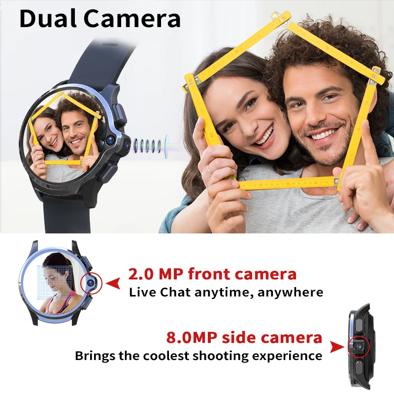 Смарт часы KOSPET PRIME для мужчин 3 ГБ 32 1260 мАч 1 6 дюйма камера GPS Wi Fi Bluetooth 4G Android с Sim