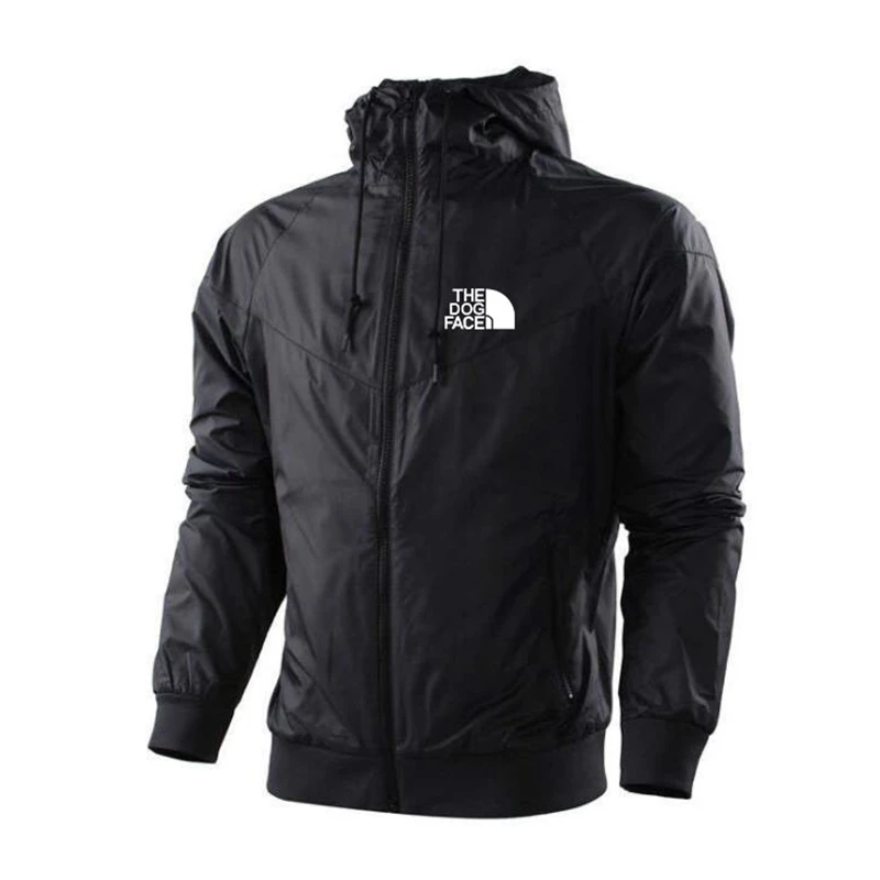 

2021 New Classic Jacket rainproof Hoodies Splice Fashion Zipper Man's Windbreaker Casual Coats Autumn Tops