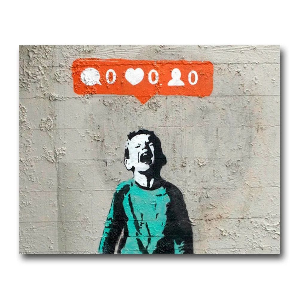 Девушки и воздушные шары от banksy на стену художественный Декор холст живопись каллиграфия плакат печать декоративная картина гостиная домашний декор - Цвет: BCBWH000126