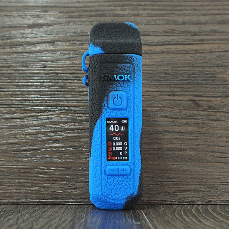 Black blue Чехол с текстурой для SMOK RPM40 Pod Kit Vape, защитный силиконовый чехол для кожи, гелевый Чехол для SMOKTECH RPM 40 - Цвет: Black blue