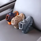 Зимние детские спортивные кроссовки для маленьких девочек, массивные кроссовки, детская брендовая обувь без шнуровки, серые повседневные кроссовки для мальчиков, модные кроссовки