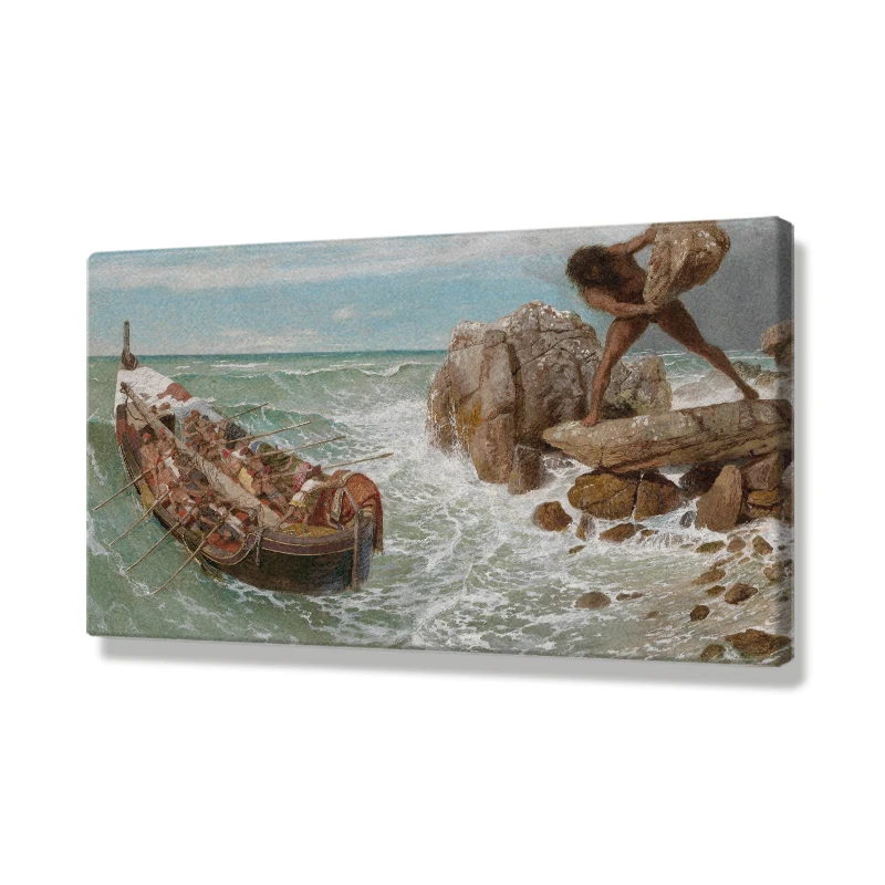 Odysseus и Polyphemus картина греческой мифологии деревянная рамка холст плакат