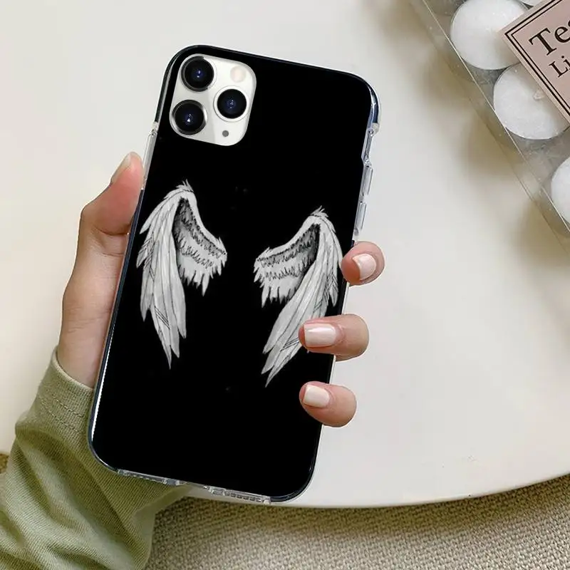 

Angelin white Phone Cases For iphone 12 5 5s 5c se 6 6s 7 8 plus x xs xr 11 pro max mini