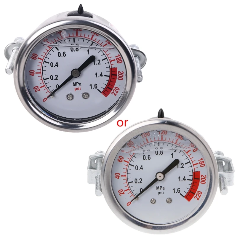 

0-1.6MPa 0-220psi Water Liquid Pressure Gauge Meter 1/4" f Reverse Osmosis Pump