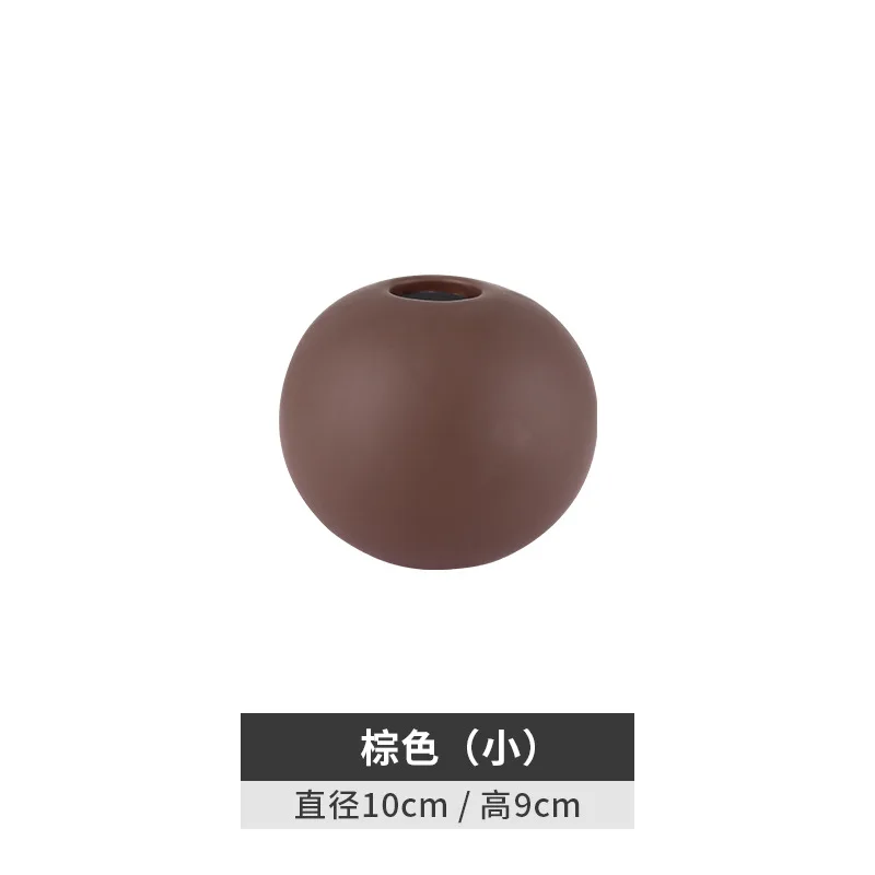 

Nordic Morandi Spherical Simple Ceramic Vase Creative Home Decoration Round Flower Arrangement