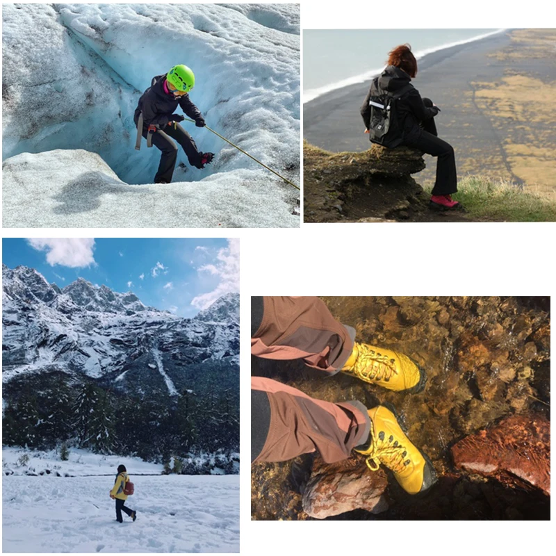 MERRTO Women Waterproof Hiking Shoes Woman Outdoor Genuine Leather Boots Mountaineering Camping Trekking | Спорт и развлечения