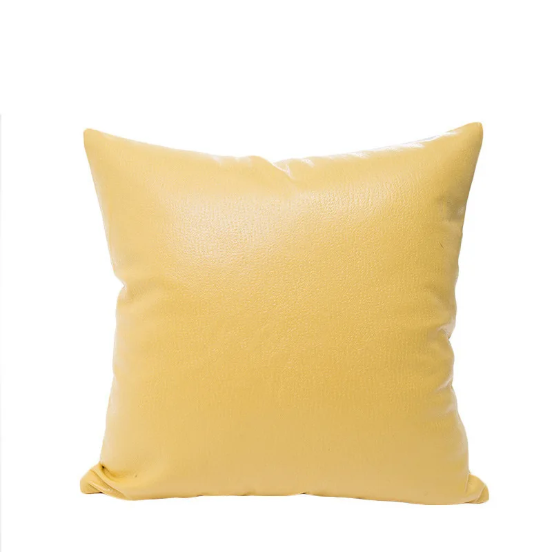 Простой чехол для подушки из искусственной кожи s домашний декоративный на талии