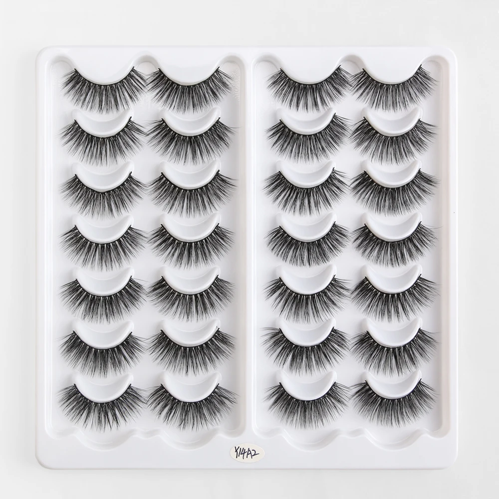 

MAANGE 14pairs 3D Mink Lashes Natural False Eyelashes Dramatic Volume Fake Lashes Makeup Eyelash Extension Silk Eyelashes