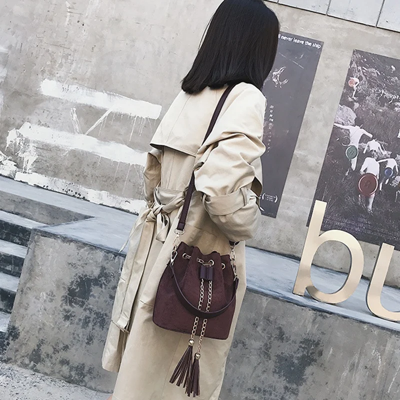 

Ladies Mini Messenger Bag Handbag Cute Bucket Bag Storage Bag Lady Shoulder Messenger Bag