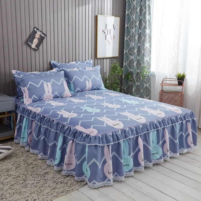 INS скандинавские Фламинго печать кровать юбка наволочка Студенческая простая