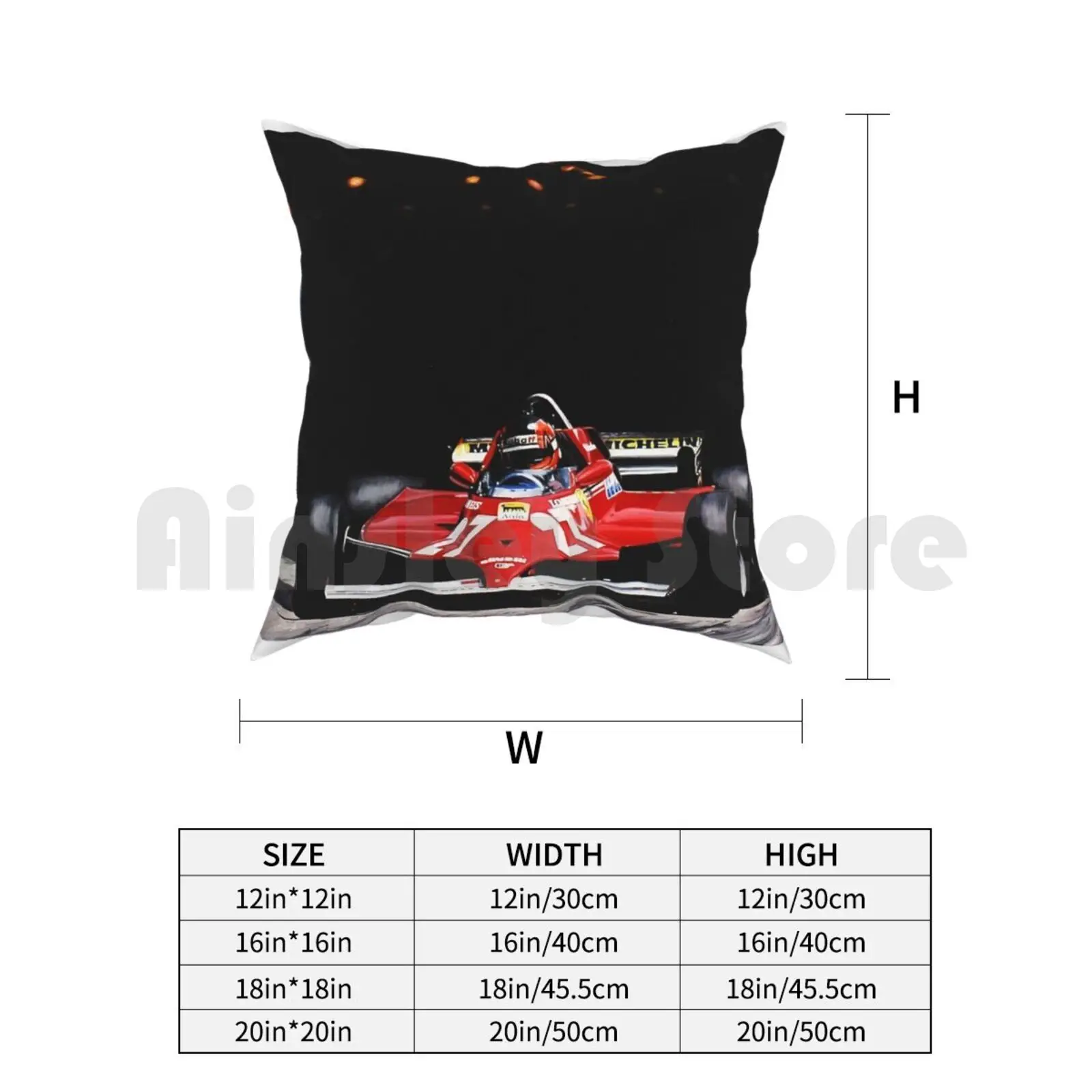 Жиля Вильнёва Гран При Монако 1981 Подушка Чехол с принтом домашняя мягкая подушка