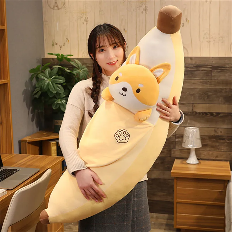 Милые мягкие плюшевые игрушечные фрукты Nice Huggable желтые банановые растения