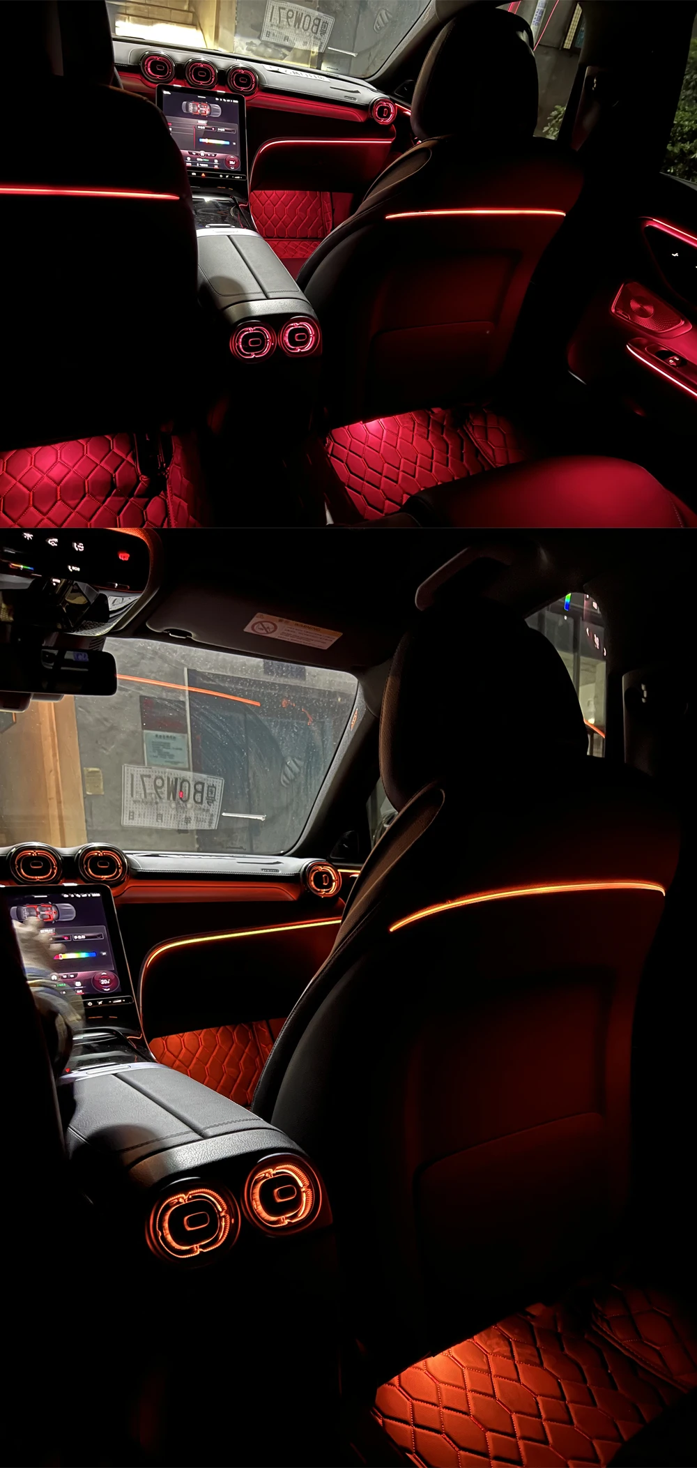 64 цвета светильник ка сиденья для Mercedes Benz C GLC Class W205 X253 W206 комплект декорирования