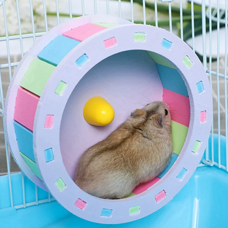 

Hamster Running Disc Toy Silent Rotatory Jogging Wheel Pet Sports Wheel Toys Pet Sport Mouse Running Toy Small Supplies 13cm