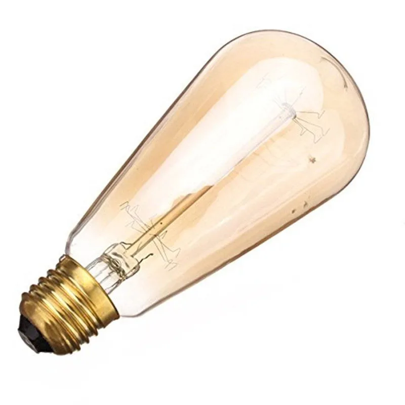 

Retro ST64 Edison Bulb 110V E26 60W Incandescent Bulbs Vintage Filament Bulb Tungsten Edison Light Decoration WWO66