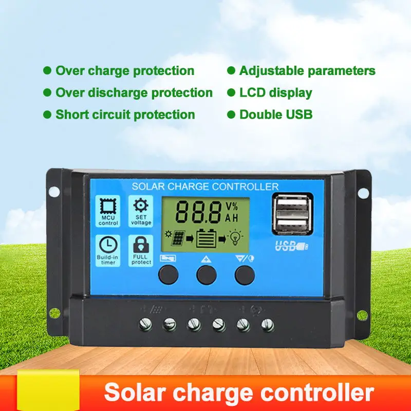 Контроллер заряда солнечной батареи 12 В/24 В 10 А 20 30 | Солнечные контроллеры -1005001573663322