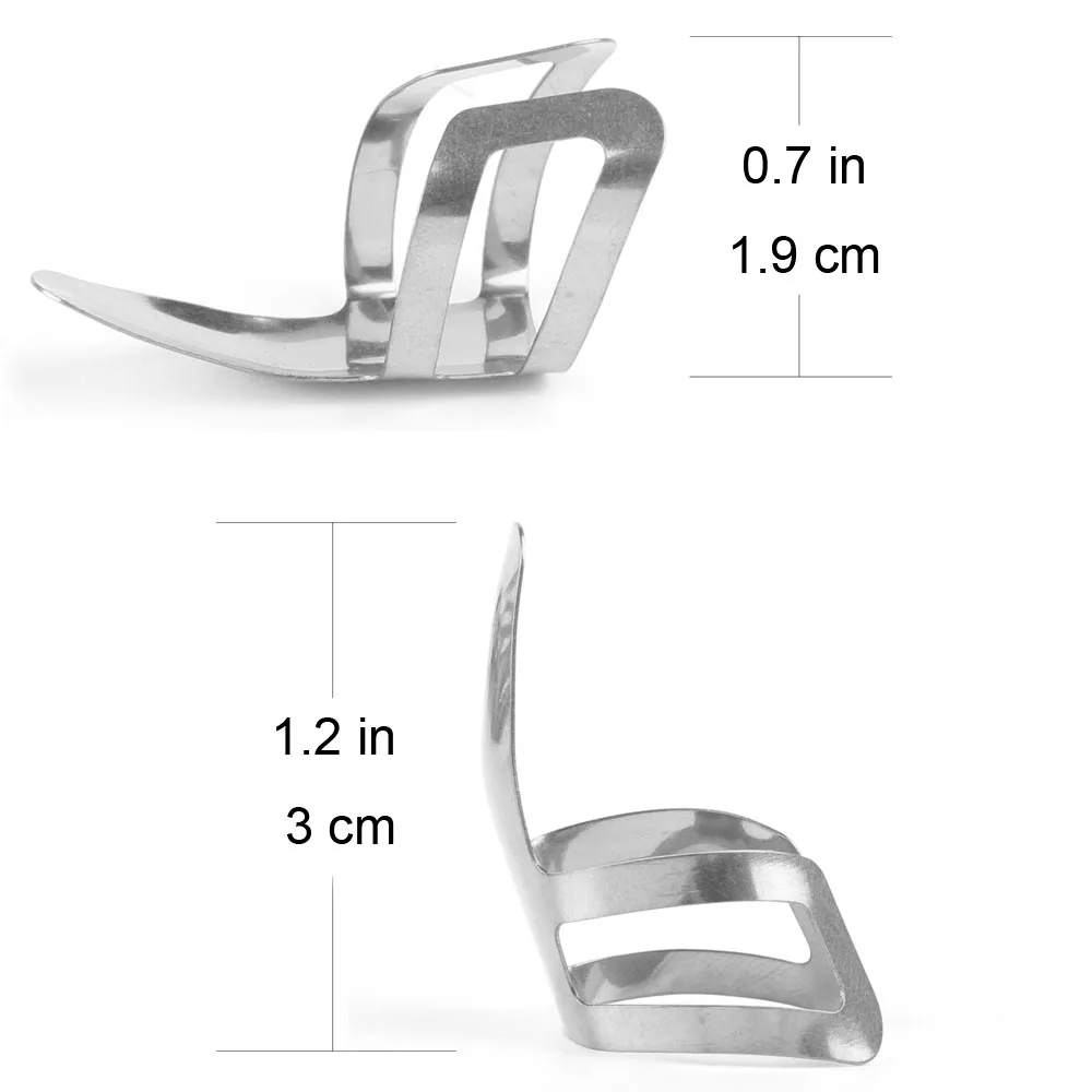 6 шт. пальчиковые палочки из серебристой нержавеющей стали металлические плащи