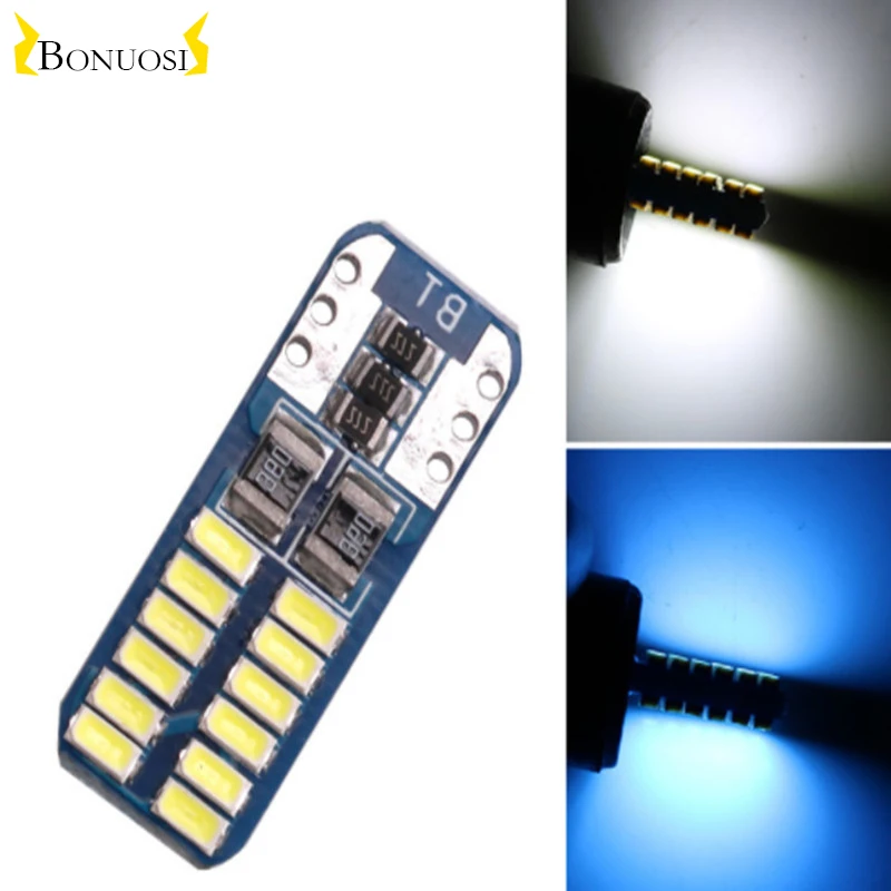 

10pcs Car T10 3014 24SMD LED Light Tail Parking Map Lamp Bulbs Ultra-bright DC 12V Car LED Light Car Lights Decoration