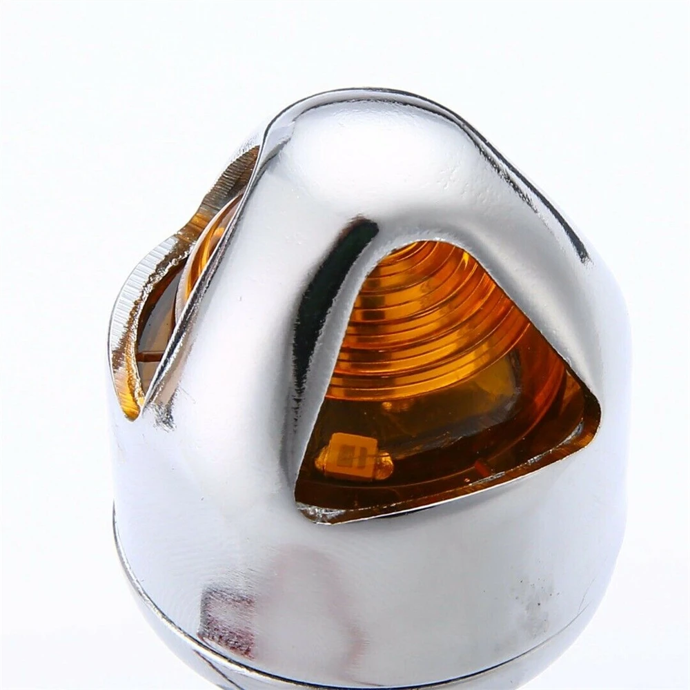 

Brand New Pair Handlebar Bar End LED Turn Signal Indicators Light Chrome