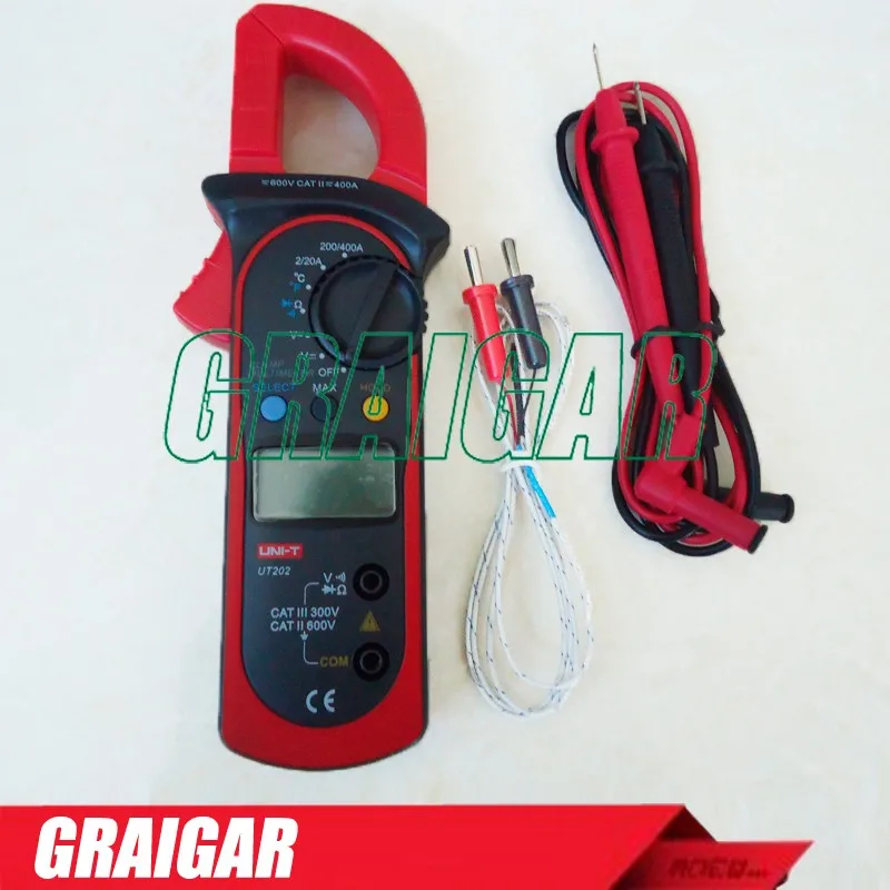 

UNI-T Digital Clamp Multimeters UT202 Ohm DMM DC AC Voltmeter AC Ammeter
