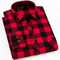 2021fall new smart casual mens flannel plaid shirt brand male business office long sleeve shirt high quality clothes