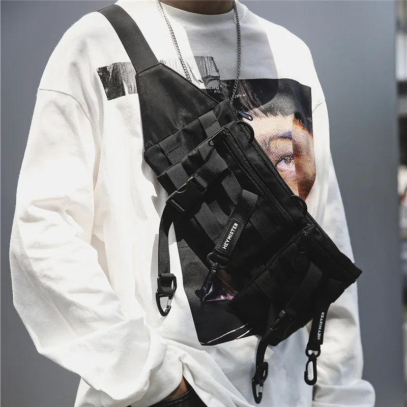 

Nylon Flap UNISEX Women Bag Lock Fashion Solid Zipper Soft Shoulder Bags Chest Bag Purse Euro-America Style Detachable Bag