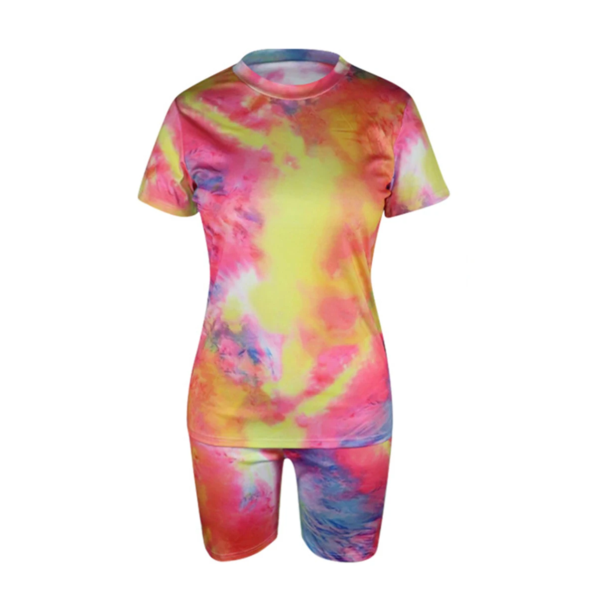 

Summer Girl Women 2PCS/Set Sports Suit Short Sleeve T Shirt Tops Pants Shorts Outfit Set Workout Clothes Tracksuit