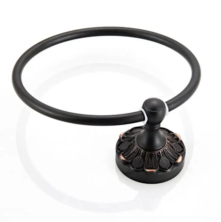 Черное бронзовое кольцо для полотенец классические аксессуары ванной комнаты